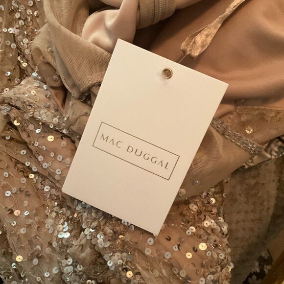 Mac Duggal 5619 Womens EMBELLISHED ILLUSION HIGH NECK CAP SLEEVE GOWN - Picture 15 of 15